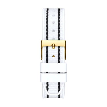 Guess Damen Armbanduhr Co-Pilot ECO-FRIENDLY weiß/goldfarben GW0406L1 38 mm